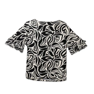 Thumbnail 2: Sara Michele Women's Plus Flutter Sleeve Printed Blouse 