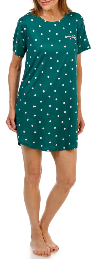 Thumbnail 2: FLORA Women's Short Sleeve Printed Night Shirt 