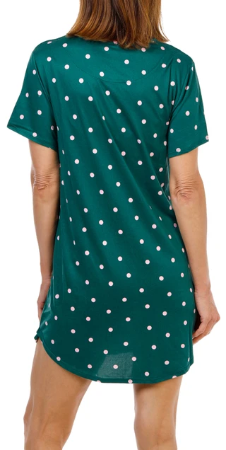 Thumbnail 3: FLORA Women's Short Sleeve Printed Night Shirt 