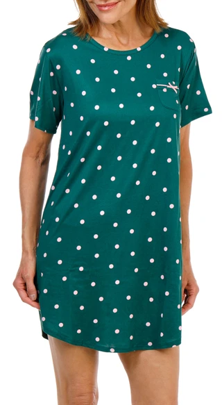 Thumbnail 1: FLORA Women's Short Sleeve Printed Night Shirt 