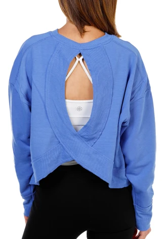 Thumbnail 1: HARMONY & BALANCE Women's Soft Oversized Keyhole Back Fleece Top 