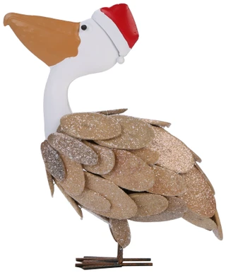 Thumbnail 2: Magical Season Santa Driftwood Pelican Figurine 