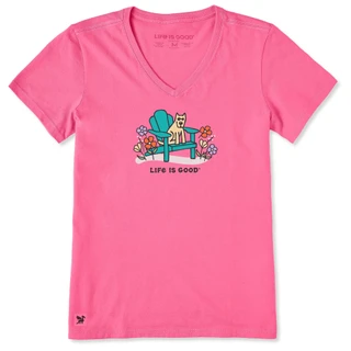 Thumbnail 1: Life is Good Women's V-Neck Graphic Tee 