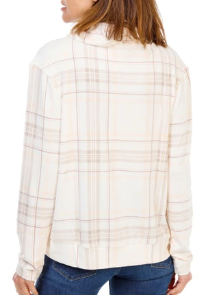 Thumbnail 2: Truself Women's Plaid Cowl Neck Pullover Sweater 