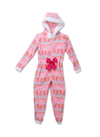 Thumbnail 1: Btween Big Girls Soft Christmas Onsie 