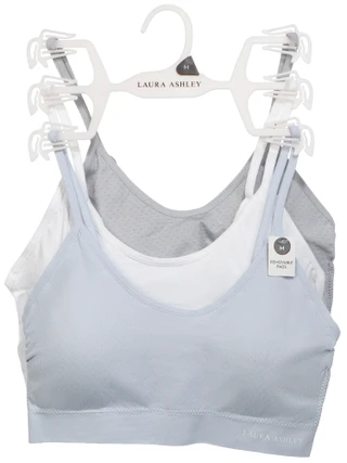 Thumbnail 1: Laura Ashley 3 Pk Seamless Swiss Dot Bras 