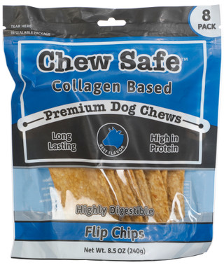 Thumbnail 1: CHEWSAFE Chew Safe Collagen Flip Chips Premium Dog Chews 