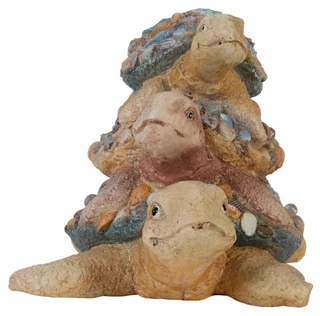 Thumbnail 3: Fancy That Triple Stacked Turtle Garden Statue 