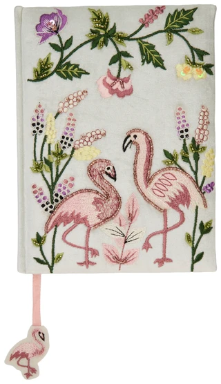 Thumbnail 1: GO HOME 6x8 Beaded Flamingo Notebook 
