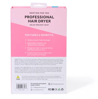 Thumbnail 3: Bliss Pink Professional Hair Dryer 
