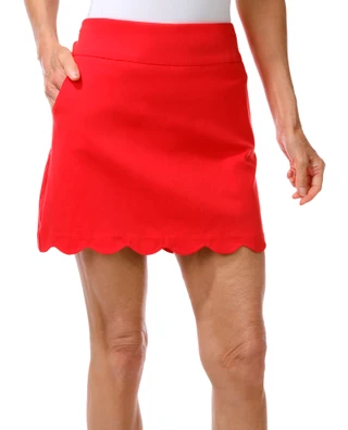 Thumbnail 1: ZAC AND RACHEL Women's 17 In. Pull On Scallop Hem Skort 