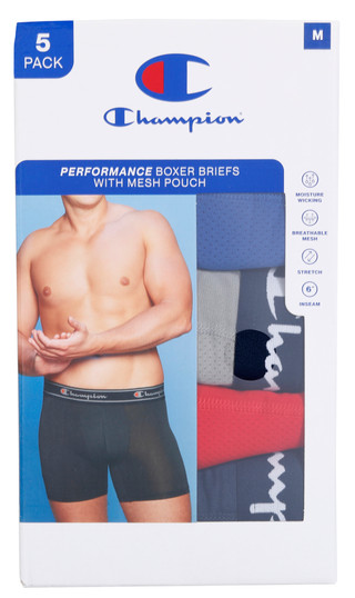 Thumbnail 1: Champion Men's 5 Pk Performance Boxer Briefs 