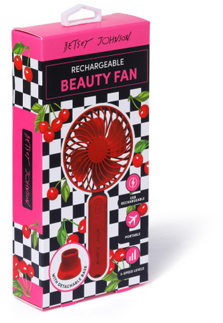 Thumbnail 2: Betsey Johnson Handheld Rechargeable Beauty Fan 