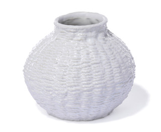 Thumbnail 1: Mud Pie Ceramic Woven Texture Decorative Vase 