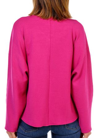 Thumbnail 3: Chelsea & Theodore Women's Long Sleeve V-Neck Drop Shoulder Top  
