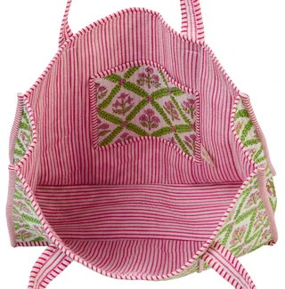 Thumbnail 2: SECONDARY Cotton Reversible Trim Top Tote 