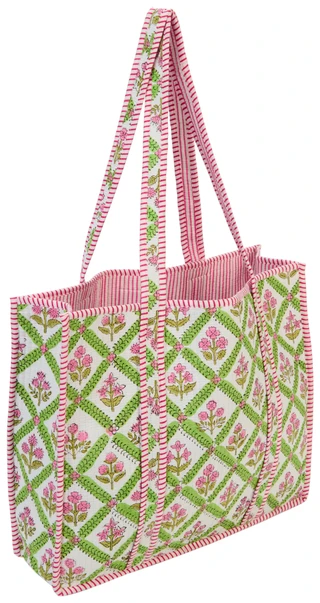 Thumbnail 3: SECONDARY Cotton Reversible Trim Top Tote 