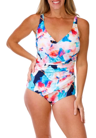 Thumbnail 1: Maxine of Hollywood Women's Surplice 1 Pc Swimsuit 