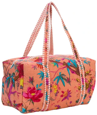 Thumbnail 3: SECONDARY Peach Floral Cotton Weekender 