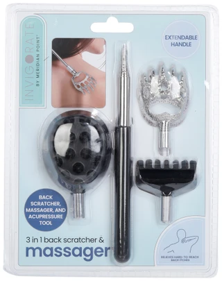 Thumbnail 1: Invigorate 3-in-1 Back Scratcher & Massager 