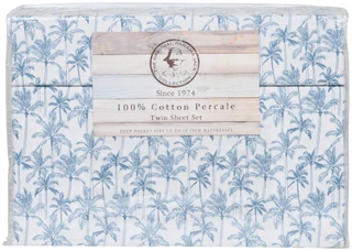 Thumbnail 1: Panama Jack Blue Palm Print Sheet Set 