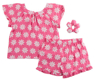 Thumbnail 2: B TWEEN Big Girl's 3 Pc Short Sleeve Daisy Floral Short Set  