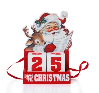 Thumbnail 1: 7 in Santa Days 'Til Christmas Countdown Blocks 