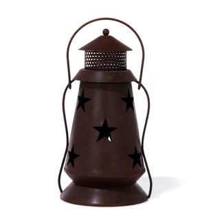 Thumbnail 1: TOTAL HOME LTD 12 in Rustic Metal Christmas Star Lantern 