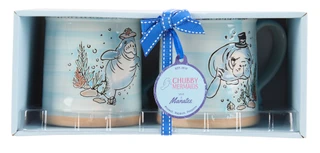 Thumbnail 2: Chubby Mermaids 2 Pk Ocean Manatee Mug Set 