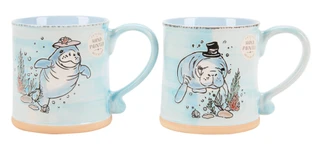 Thumbnail 1: Chubby Mermaids 2 Pk Ocean Manatee Mug Set 