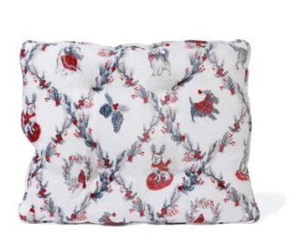 Thumbnail 1: Paw Puffs  17x23 Christmas Print Plush Pet Bed 