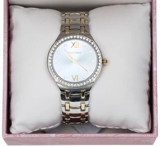 Thumbnail 2: Ellen Tracy Crystal Bezel Two-Tone Watch  