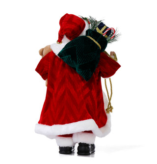Thumbnail 2: Magical Season 18 in Christmas Plaid Vest Santa with Toy Sack & Teddy Bear 