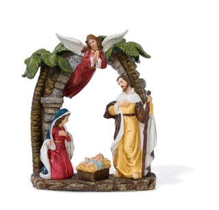 Thumbnail 1: Magical Season 6x4x8 Christmas Nativity Scene Home Accent 