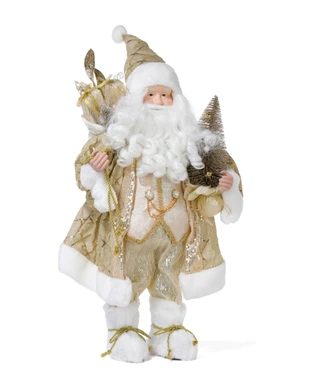 Thumbnail 1: Magical Season 13x7x26 in Golden Christmas Santa Home Accent 