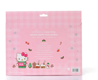 Thumbnail 2: Hello Kitty 9 Pc Christmas Beauty Tools Bundle With Brush Holder 
