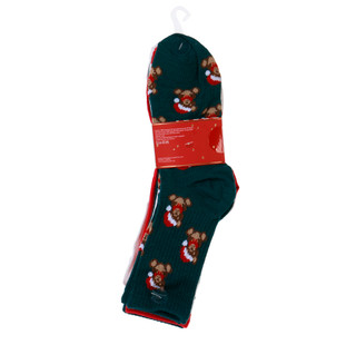 Thumbnail 2: Capelli 5 Pk Christmas Print Cozy Crew Socks  