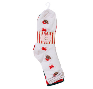 Thumbnail 1: Capelli 5 Pk Christmas Print Cozy Crew Socks  