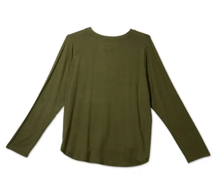 Thumbnail 2: Thread & Supply Women's Plus Soft Long Sleeve Crew Neck Top 