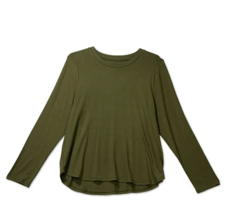 Thumbnail 1: Thread & Supply Women's Plus Soft Long Sleeve Crew Neck Top 