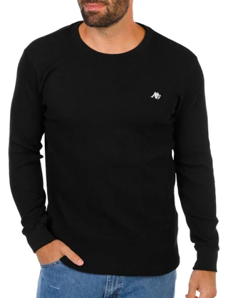 Thumbnail 1: Aeropostale Men's Long Sleeve Crew Neck Thermal Shirt 