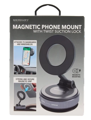 Thumbnail 1: Merkury Innovations Magnetic Phone Mount w/ Twist Suction Lock 