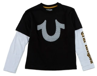 Thumbnail 1: True Religion Boys Long Sleeve Studded Logo Shirt  