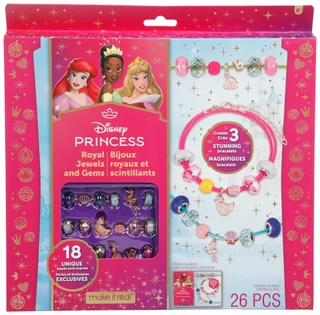 Thumbnail 1: Make It Real 26 Pc Disney Princess DIY Bracelet & Charm Kit 