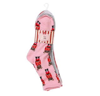 Thumbnail 1: Capelli 5 Pk Christmas Print Cozy Crew Socks  
