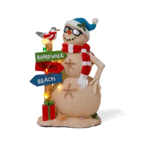 Thumbnail 1: Magical Season 12 in LED Coastal Christmas Snowman Decor 