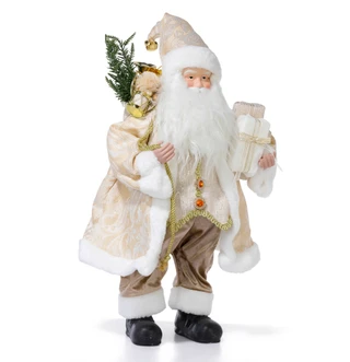Thumbnail 1: Magical Season 24 in Golden Santa Holding Gifts Figurine 