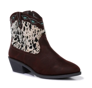 Thumbnail 1: Jellypop Women's Cow Print & Turquoise Ankle Boot 