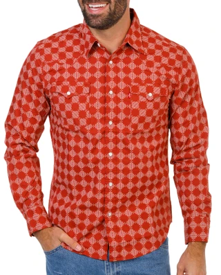 Thumbnail 1: Levi's Men's Long Sleeve Western Button Down Shirt 