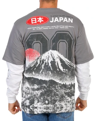 Thumbnail 1: Eighty Eight Men's Long Sleeve Graphic Twofer Tee 